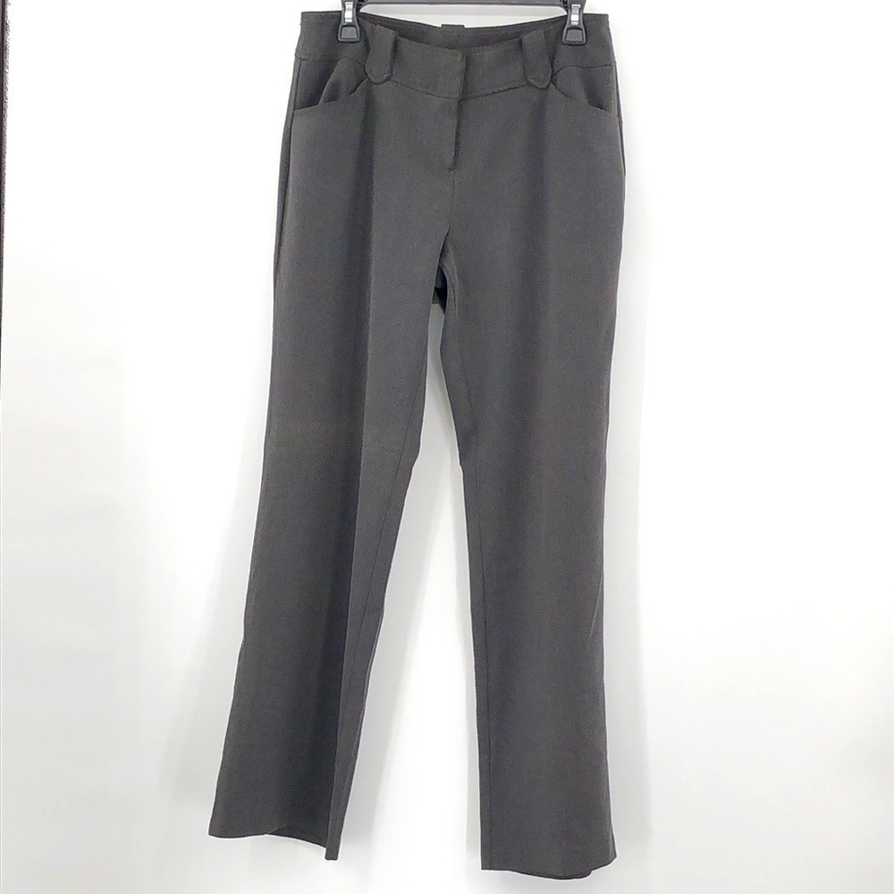 Vintage 90’s Studio Y Pants Size 9/10 Stretch Straight Leg Wide Leg Dark Gray